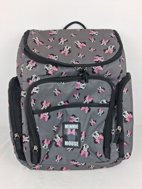 Disney Other - Disney Baby Minnie Mouse Backpack Diaper Bag With Pink Bow Print Multi-Pockets